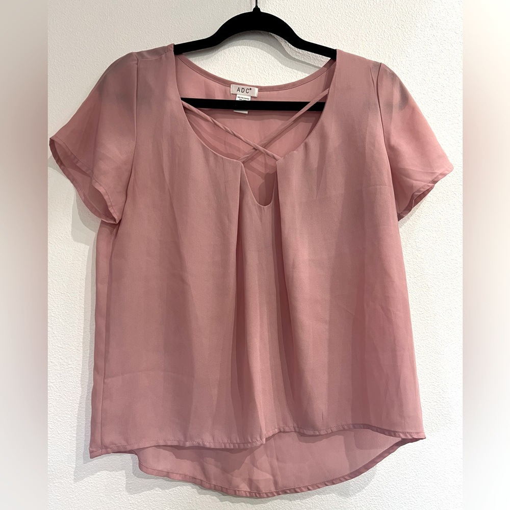 ADC Dusty Pink Sheer Top- Size S